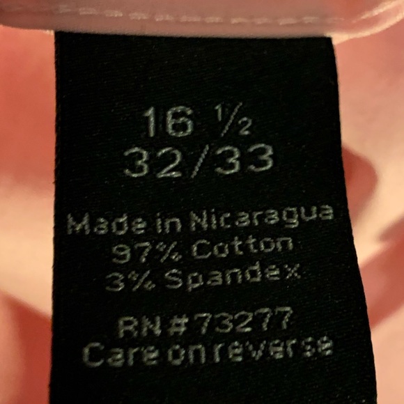 Apt. 9 Pink Dress Shirt Slim Fit 16.5 32/33 - Picture 3 of 3